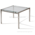 new design good price suqare shape glass top with metal leg trade assurance customized square office tea desk
